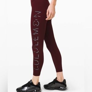 LULULEMON Wunder Under HR Tight Lunar New Year Size 2 Garnet